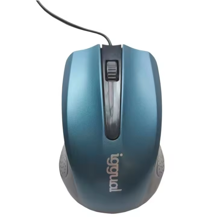 Iggual IGG317549 ambidextrous USB A optical mouse with 800 DPI, ergonomic design, 3 buttons, 1.2m cable, compatible with Windows, Mac, and Linux systems, perfect for office use. - 1