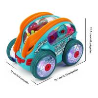 Coche De Carriles De Dibujos Animados Para Niños Juguete De Retroceso Con LED Y Sonido Coche Transparente Para Niños Y Niñas Regalos De Cumpleaños - details 7