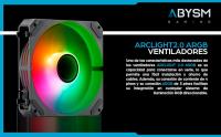 Abysm Gaming Ventilador Arclight 2.0 Pack 3 en 1 Negro, Iluminación ARGB y Capacidad de Conectarlos en Serie - details 2