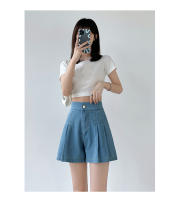 Shorts De Verano Para Mujeres De Talla Grande Vaqueros De Pierna Ancha Cintura Alta Denim Suelto Casual Falda Corta Femme - details 5