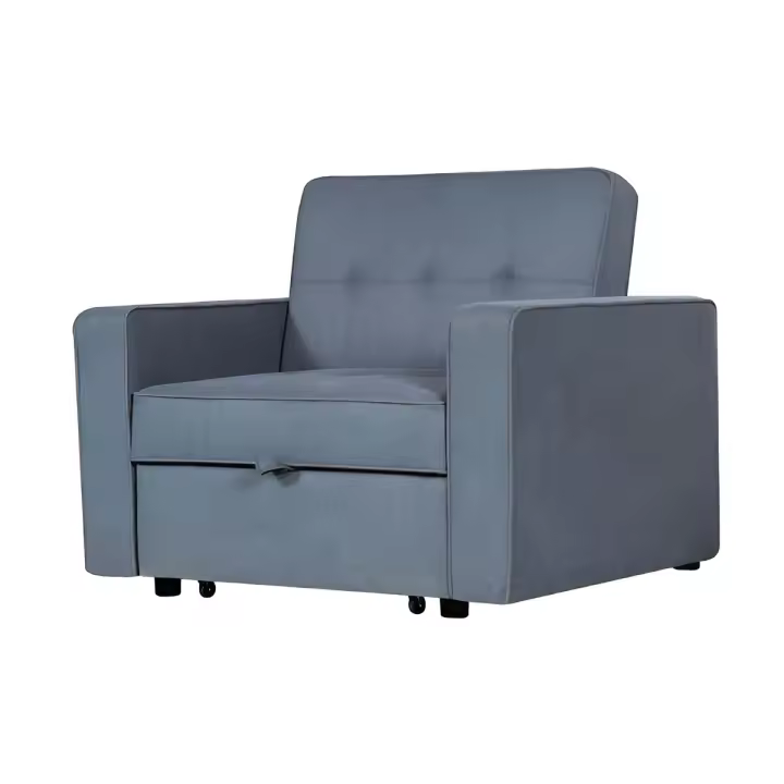 Sofa cama individual modelo Izan de color gris - 1