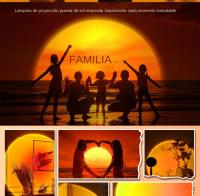 Lámpara De Noche Bluetooth Proyector De Puesta De Sol Luz Arcoíris Para Decoración De Habitación Luz De Ambiente Redonda Para Mesa - details 8