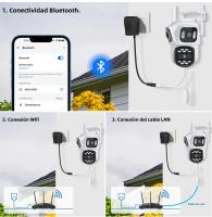 Cámara PTZ 4K Wifi Hiseeu Con Tres Lentes Y Tres Pantallas Para Exterior Vigilancia Video CCTV Con Seguimiento Automático Aplicación ICSEE P2P - details 16