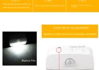Lámpara Nocturna LED Con Sensor De Movimiento Para Niños Decoración De Dormitorio Pasillo Y Escaleras Luz Nocturna Para Cama EU US Plug - details 8