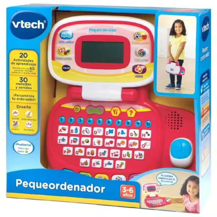 Ordenador portátil Infantil Pequeordenador Rosa - Vtech SP - 1