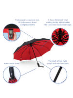 Paraguas Automático De Doble Capa Resistente Al Viento Para Adultos Paraguas Plegable Tríptico Con Tubo De Hierro Y Recubrimiento Negro - details 5
