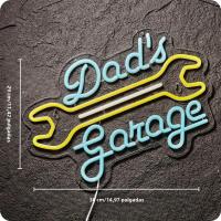 Luz Neón LED Para Decoración De Pared Dad's Garage Potenciada Por USB Para Tienda De Reparación De Coches Habitación De Hombres Workshop Regalo De Día De Padre Para Familia - details 1