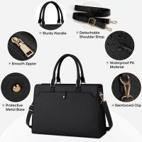 Bolso de Mujer Grande Capacidad Bolso Universidad Mujer Impermeable Bolso Portatil Ordenador Mujer 15.6 Pulgadas Cuero PU Bolso Shopper Bolsa - details 1