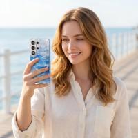 Funda Magnética De Carga Inalámbrica Gradient Dreamy Ocean Shell Para Samsung Galaxy S26 S25 S24 FE Ultra plus Cubierta Transparente Antisuciedad Anti-Rasguños - details 5