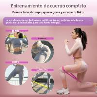 Banda De Resistencia De Goma Portátil Para Ejercicio De Fitness Y Yoga Equipo De Gimnasio Elasticidad Para Mujer Entrenamiento De Pilates Crossfit Estiramiento - details 3