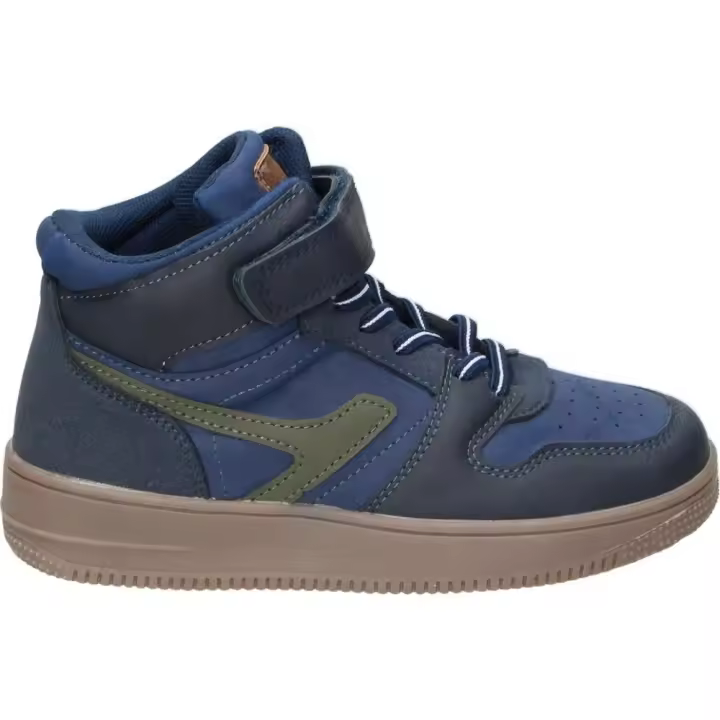 ÑAKOS | Botas Ñakos para Niño – Botas en Azul Marino con Detalle en Verde – Botas con Cordones y Tira Adhesiva – Máximo Ajuste – Cómodas y Versátiles – Estilo Casual – Para Invierno – Modelo 8019 - 1