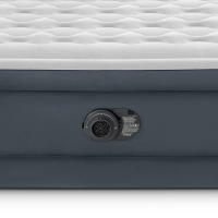 INTEX - Colchón hinchable doble con cabecero, cama queen, 152x236x46 cm, para 2 personas, máximo 272 kg, resistente a pinchazos, PVC, incorpora hinchador, con bolsa de transporte - details 2