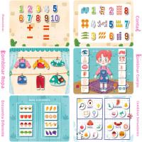 Libro De Aprendizaje Temprano Para Niños Enseñanza Científica Juguete De Puzzle Para Bebés Libro Quiet Book Con Papel Adhesivo Reutilizable Montessori - details 16