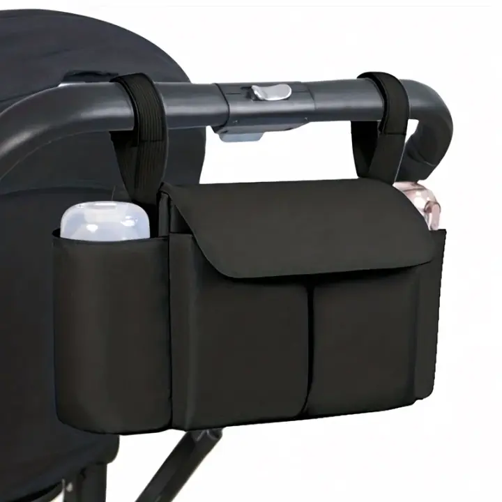 Bolsa Organizadora De Carrito De Bebé Con Gran Capacidad Para Viajes Soporte De Botellas Y Bolsas De Diaper Accesorios Para Carrito De Bebé - 1