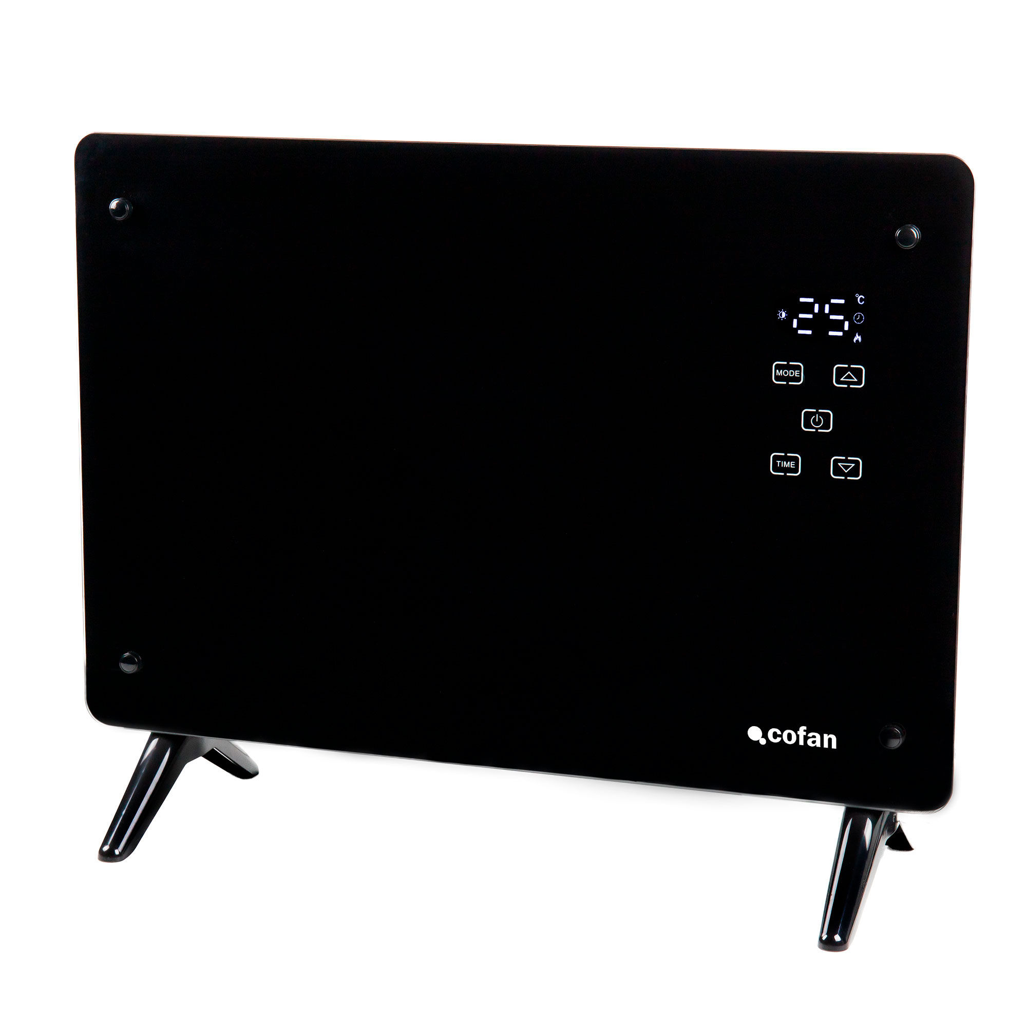 Cofan Convector Radiante de Panel de Vidrio 1500 W - Control Remoto - Temporizador 24 H