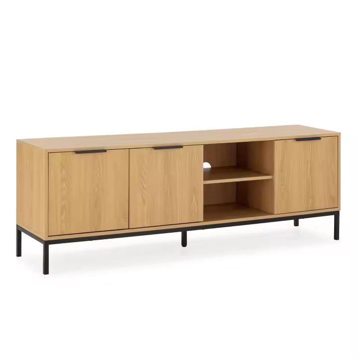 VS Venta-Stock Mueble Tv Auri 3 puertas color Roble - 1