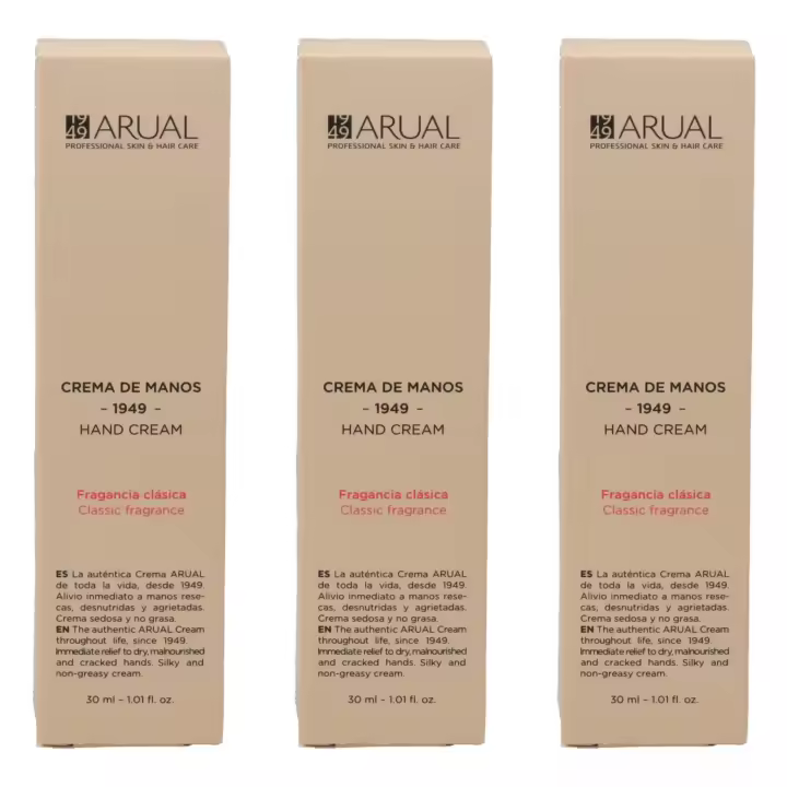 ARUAL CREMA DE MANOS 30ml x 3 unidades - 1