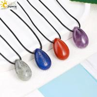 Collar De Piedra Natural Con Colgante De Gota Para Hombres Y Mujeres Collar De Cristal Con Amatista Rosa Y Ojos De Tigre Ajustable Para Todas Las Ocasi\u00f3nsvia CSJA Joyas - details 18