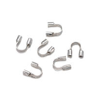 100pcs Protectors De Hilo En Forma De U Clavos De Conexión Para DIY Pulseras Collares Accesorios De Joyería De Metal - details 5