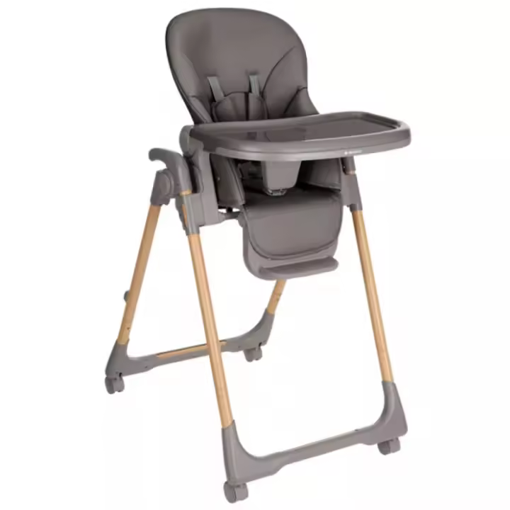 Trona KikkaBoo OLIVE acabado en madera y polipiel - 1