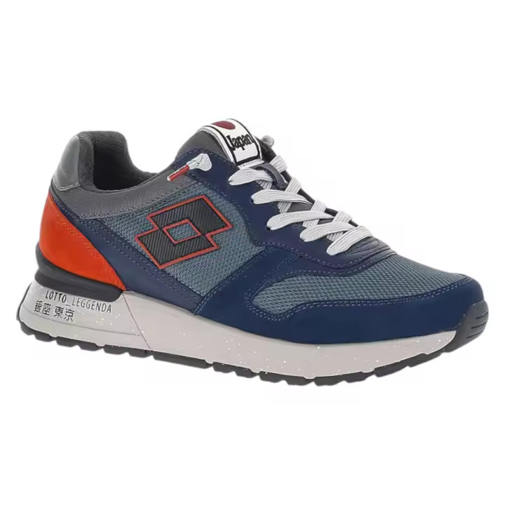 Sneaker Uomo Lotto Leggenda Tokyo Ginza Crack Dress Blue / All Black / Dk Slate - 1