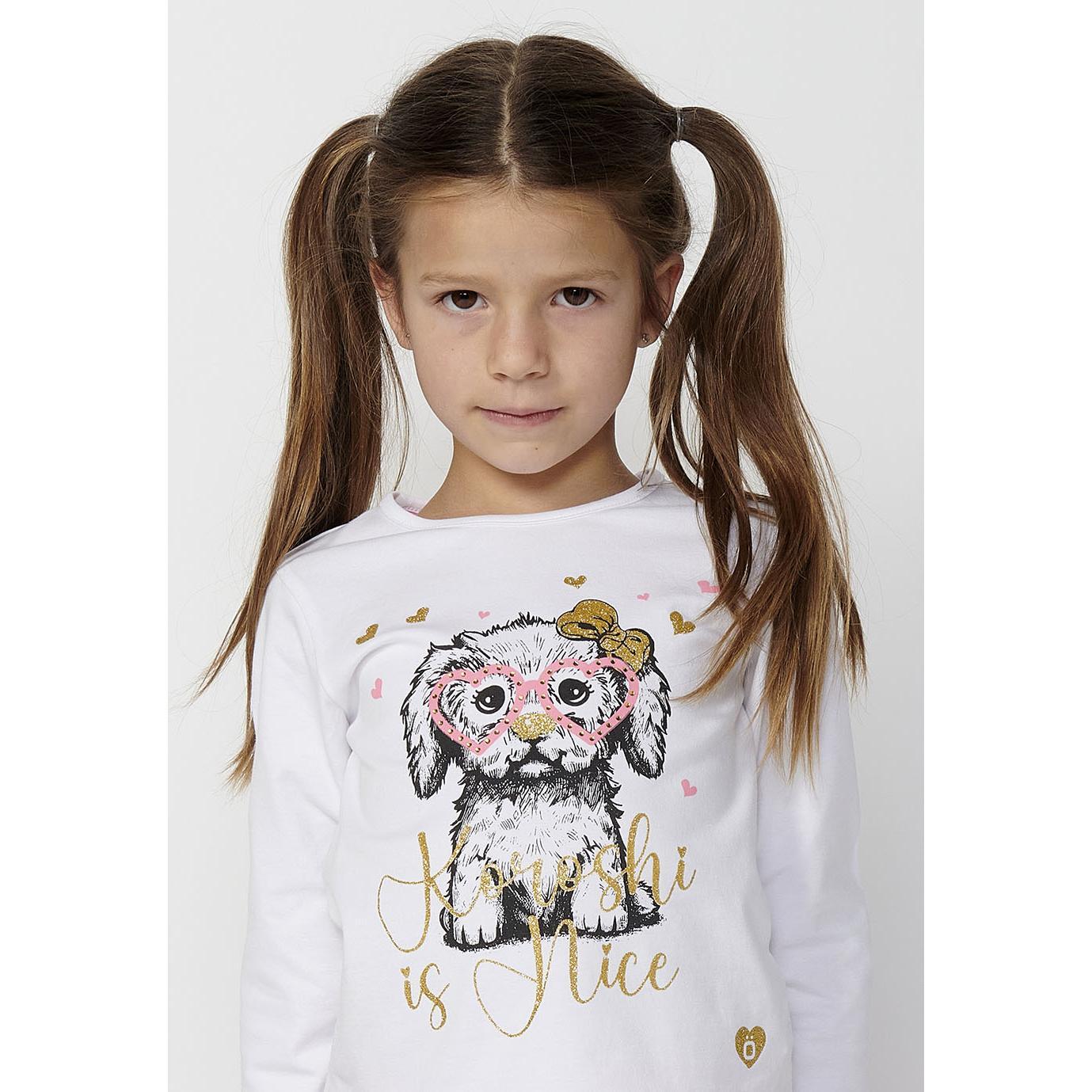 Koroshi Camiseta de manga larga volante niña