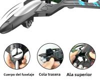 Avión De Combate Remoto Con Luz RC Helicóptero Avión De Juguete De Espuma Control Remoto 2.4G Estilo De Acrobacia Para Interior Y Exterior - details 12