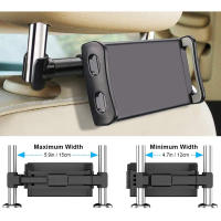 Soporte De Teléfono Móvil Para Coche Compatible Con iPad Rotativo De 360 Grados Flexible Soporte De Tablet Para Asiento Trasero De Coche Compatible Con Dispositivos De 4-11 Pulgadas - details 3