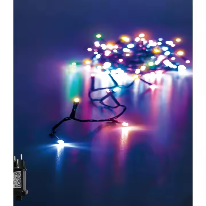 Guirnalda Luces Led de Navidad PLUS HOME 1000 LED 6m Cable Verde IP44 Impermeable - Ambiente Romántico y Cálido - 1