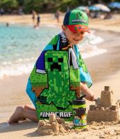 Pack Playa Niño 3 en 1 Toalla Microfibra 140x70 Secado Rápido + Gorra Ajustable + Botella 410ml Set Verano Infantil Piscina Playa Regalo Niños Pokémon Minecraft Stitch Frozen Bluey Dragon Ball Sonic - details 9