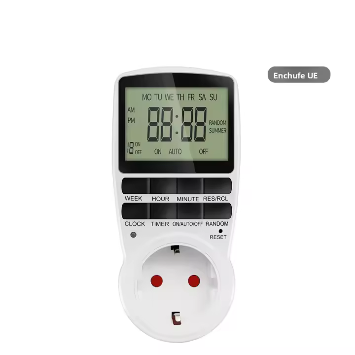 Interruptor De Tiempo Digital Electrónico Programable 12/24 Horas Enchufe De Control De Tiempo Para Cocina Compatible Con EU UK US AU FR Plug 220V - 1