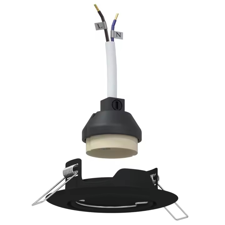 Lámparas vidaXL Juego de 6 Negro Plástico 9 cm Modernas - 1