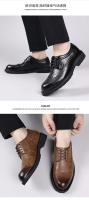 Zapatos De Vestir Para Hombre Cómodos Y Transpirables Antideslizantes Clásicos Para Bodas Y Oficina Material De Cuero Formal Elegante - details 12