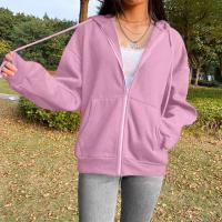 Sudadera De Mujer Con Capucha Y Cremallera De Primavera Otoño Color Sólido Manga Larga Bolsillos Cierre De Cremallera Exteriores - details 58