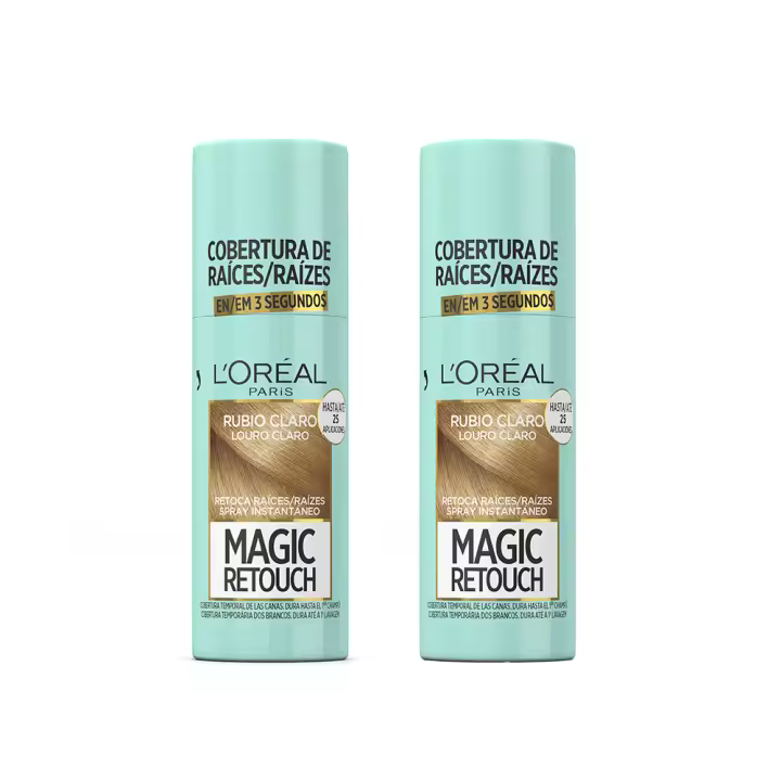 L'Oréal Paris | Magic Retouch Spray Retoca Raíces y Canas, tan concentrado que dura hasta 33 aplicaciones y se va con el primer champú 2x75ml - 1