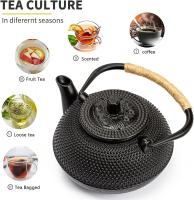 Tetera de Hierro funda, juego de Té Para chimenea, Tetera negra de Maple inoxidable para el hogar, 900ml - details 2