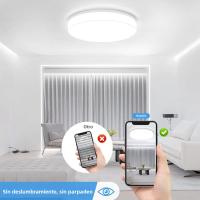 Lámpara De Techo LED Minimalista Redonda Para Ahorro De Energía 18/24/36/48W Luz De Vivienda Para Sala De Estar Corredor Estilo Moderno Color Blanco - details 6