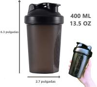Botella De Gimnasio Portátil 400ML Mezclador De Proteína De Caseína Plástico Para Bebida Y Agua Deportiva Fitness - details 6