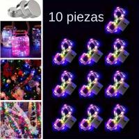 Cadenas De Luces LED 10pcs Pequeñas Y Coloridas Con Pilas Incluidas Para Decoración De Hogar Y Exterior Ideal Para Festivales Y Vacaciones - details 1