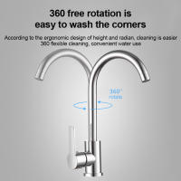 Grifo De Cocina Con Doble Función Montado En Plataforma Monomando Regulador De Agua Caliente Y Fría Acero Inoxidable Moderno - details 9