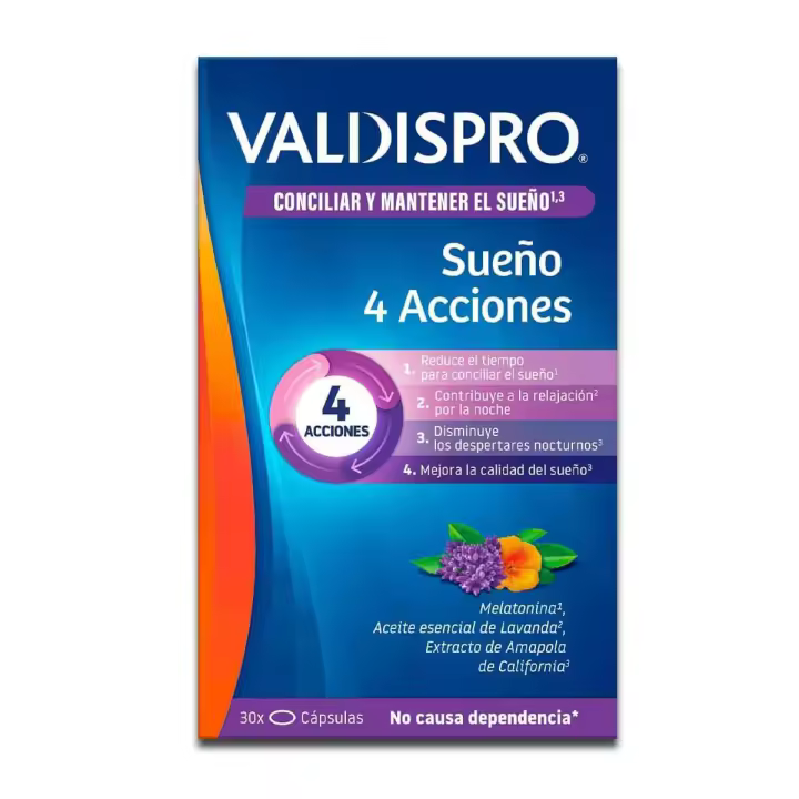 Valdispro sueño 4 acciones 30 cápsulas - 1