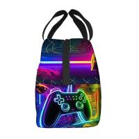 Bolsa De Almuerzo Portátil Para Niños Con GamePad Diseño De Dibujos Animados 2D Aislante Térmico Regalo Ideal Para Niños Y Niñas - details 3