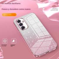 Funda De Platinado Con Brillo Para Samsung Galaxy A57 A17 A07 A56 A36 A26 A16 A15 A25 A35 A55 A54 A13 A53 A23 A33 A52 A72 Resistente Al Choque Cubierta Transparente Con Diseño De Brillo - details 2