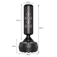 ALLINLIFE Saco de Boxeo de Pie para Adultos, 170cm Saco de Arena para Adultos MMA Karate Fitness Kickboxing, Resortes Amortiguador, Rellenable de Arena 80kg /Agua 50kg - details 2
