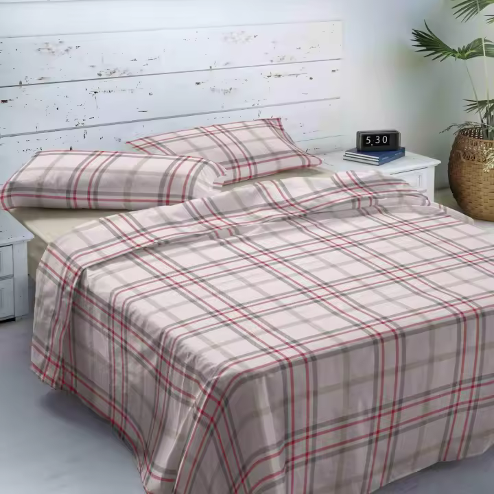 NATURALS - Juego de Sábanas Estampadas 3/4 Piezas Otoño Invierno - 7 Modelos Diferentes - Incluye Sábana Bajera + 1/2 Fundas de Almohada - Algodón Franela Extra Suave - Cama 90/105/135/150/180 - 1