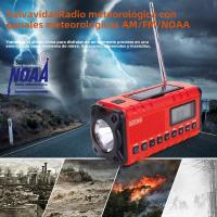Radio De Emergencia Portátil 10000mAh Con Solar Y Manivela LED Flashlight Power Bank Recargable AM FM NOAA Weather Radio Cargador USB - details 25