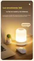 Lámpara De Noche LED Toque Recargable Para Mesa De Noche Iluminación Dimmable Para Dormitorio Lámpara De Lectura Decorativa Incluye Batería - details 7