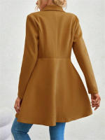 Abrigo De Lana Vintage De Corte Slim Para Mujer Estilo Coreano Doble Filo Otoño Invierno Abrigo Casual De Elegancia Completo - details 10