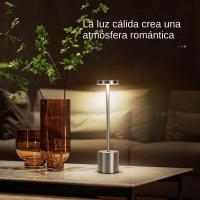 Lámpara De Mesa LED Recargable USB Luz Nocturna Táctil De 3 Colores Metal Para Decoración De Habitación Luz De Escritorio Para Exterior Y Comedor - details 5
