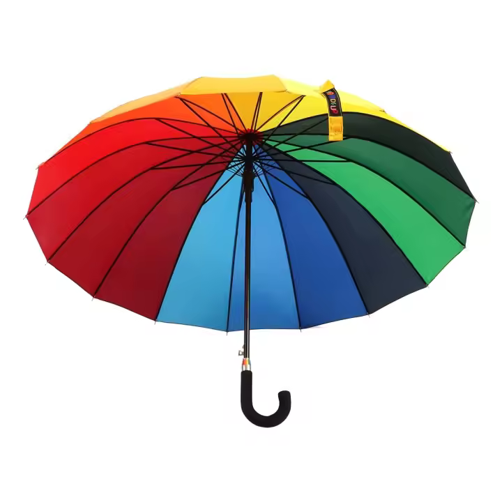 Biggdesign Paraguas automático grande Moods Up multicolor 16 varillas pongee unisex - 1